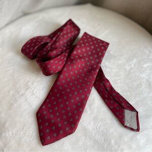 VTG Christian Dior Red Designer Silk Tie